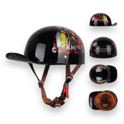 Casco tipo gorra con diseño