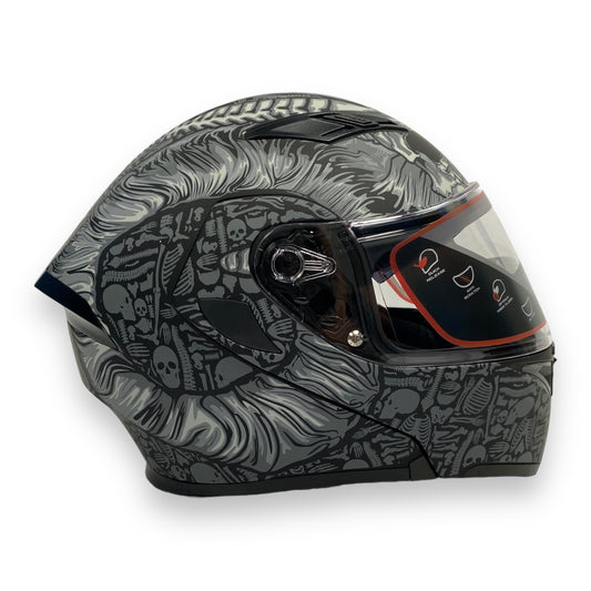 Casco abatible R7 unacarred Bone Demon