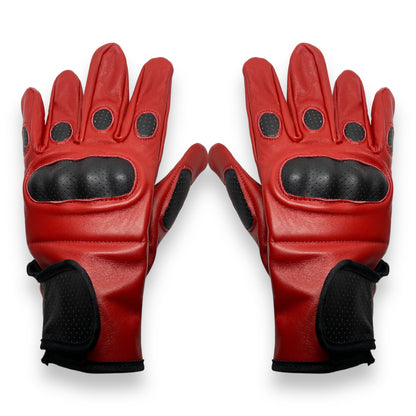 Guantes G2 de piel rojos con protección suave