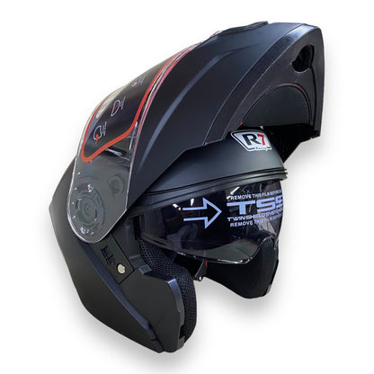 Casco abatible R7 Alfa negro mate