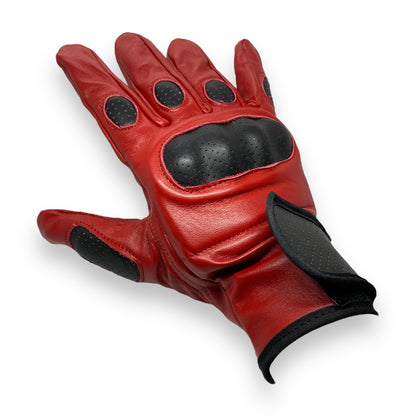 Guantes G2 de piel rojos con protección suave