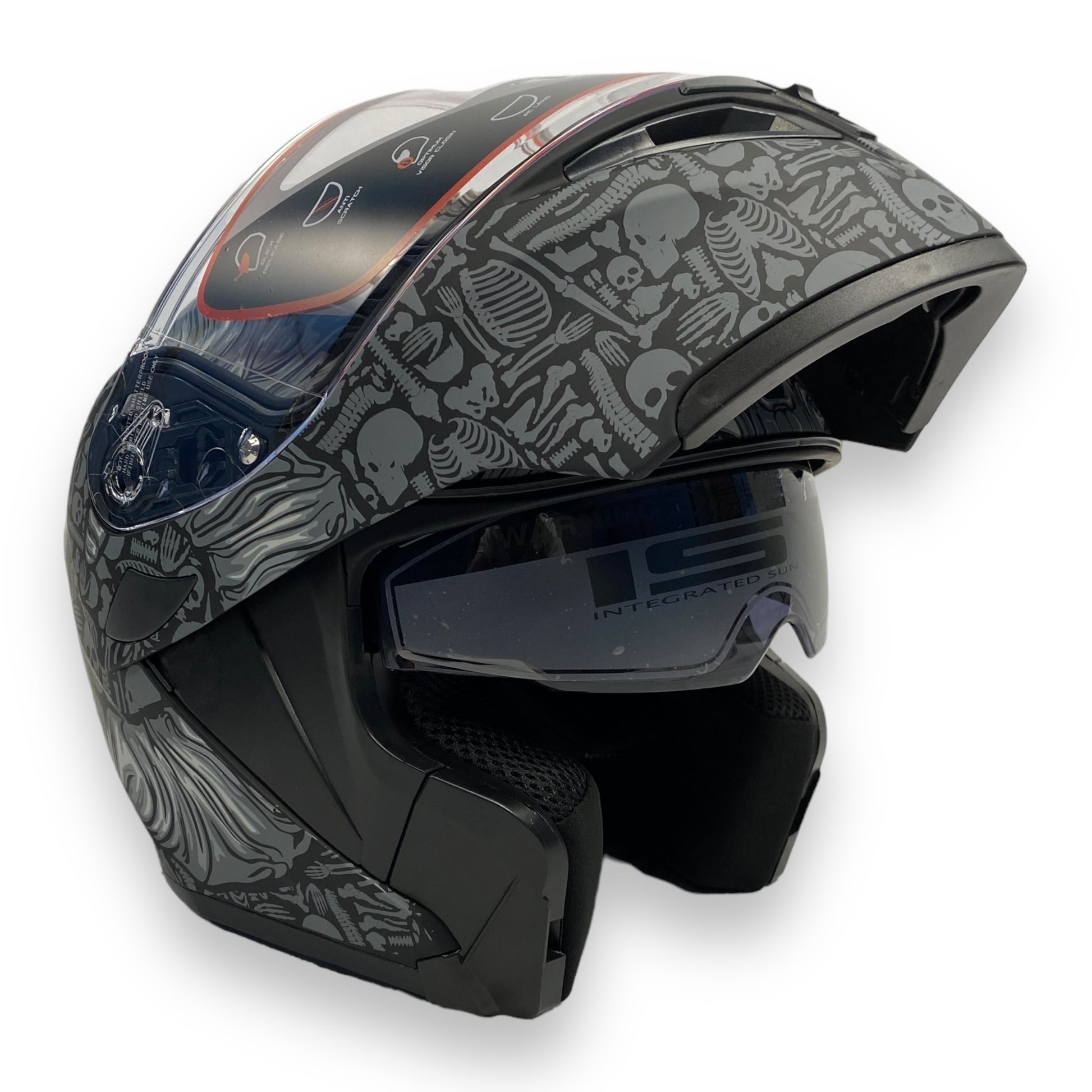 Casco abatible R7 unacarred Bone Demon