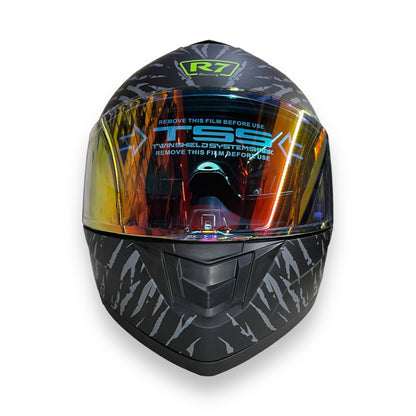 Casco abatible R7 Alfa Racing Night Vision mate