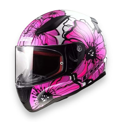 Casco cerrado LS2 Rapid ll solid POPPIES Blanco/rosa