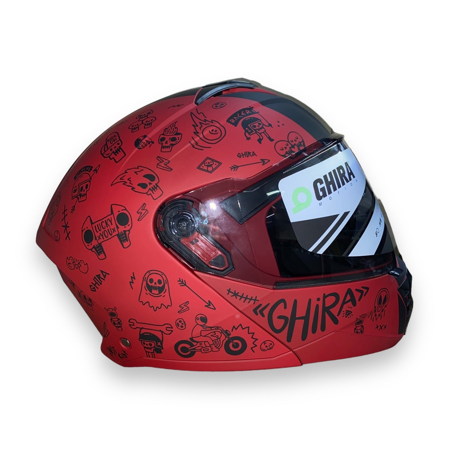 Casco abatible Ghira TOON CRAZE Rojo mate