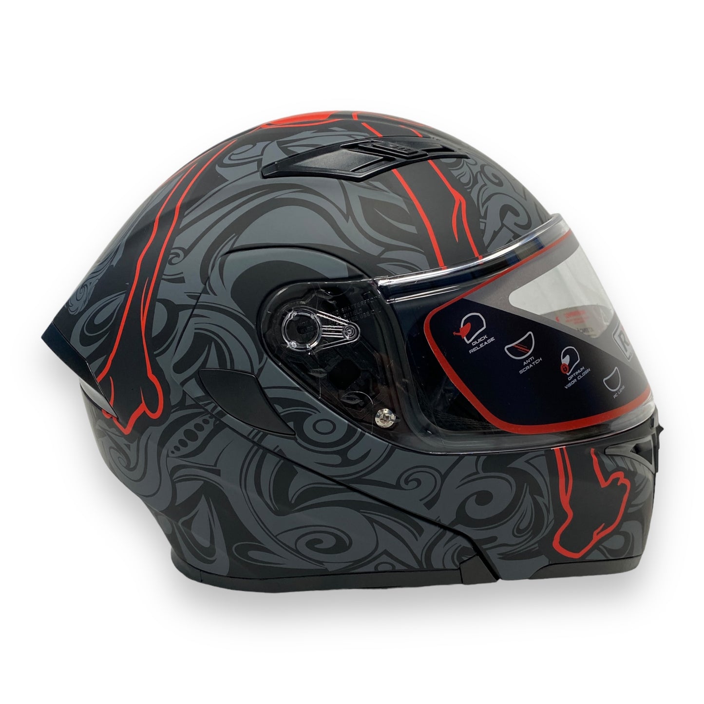 Casco abatible R7 unacarred Tribal Skull