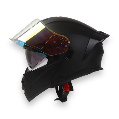 Casco abatible R7 Alfa Night Vision negro mate