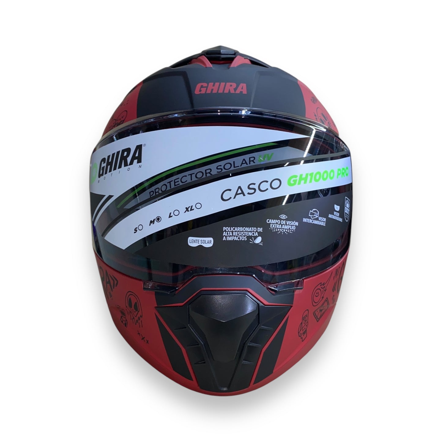 Casco abatible Ghira TOON CRAZE Rojo mate