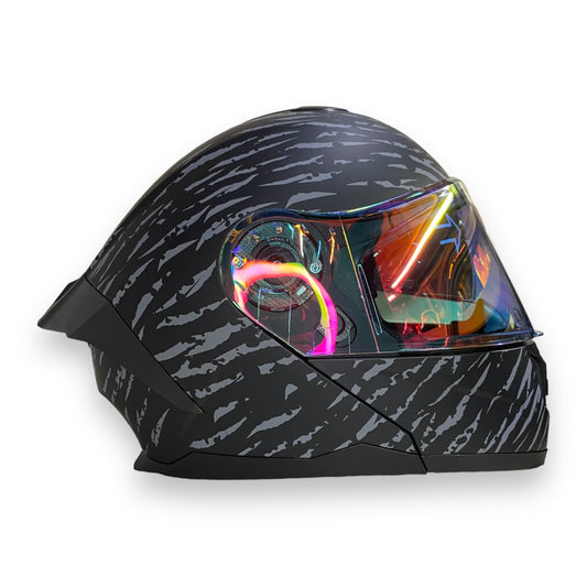 Casco abatible R7 Alfa Racing Night Vision mate