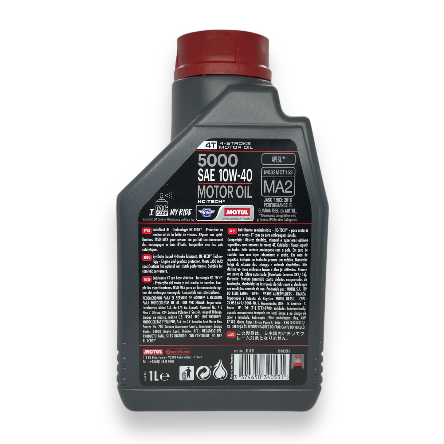 Aceite semi sintetico motul 5000 10w40