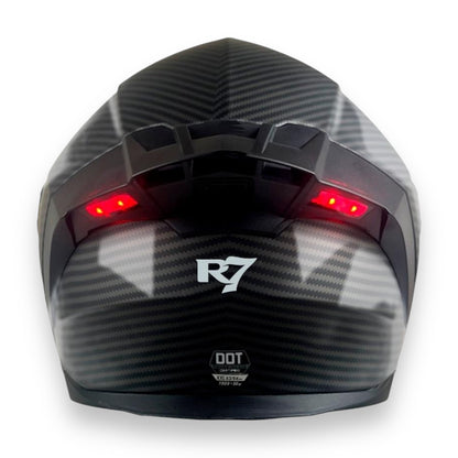 Casco abatible R7 Alfa Night Vision Fibra de Carbon