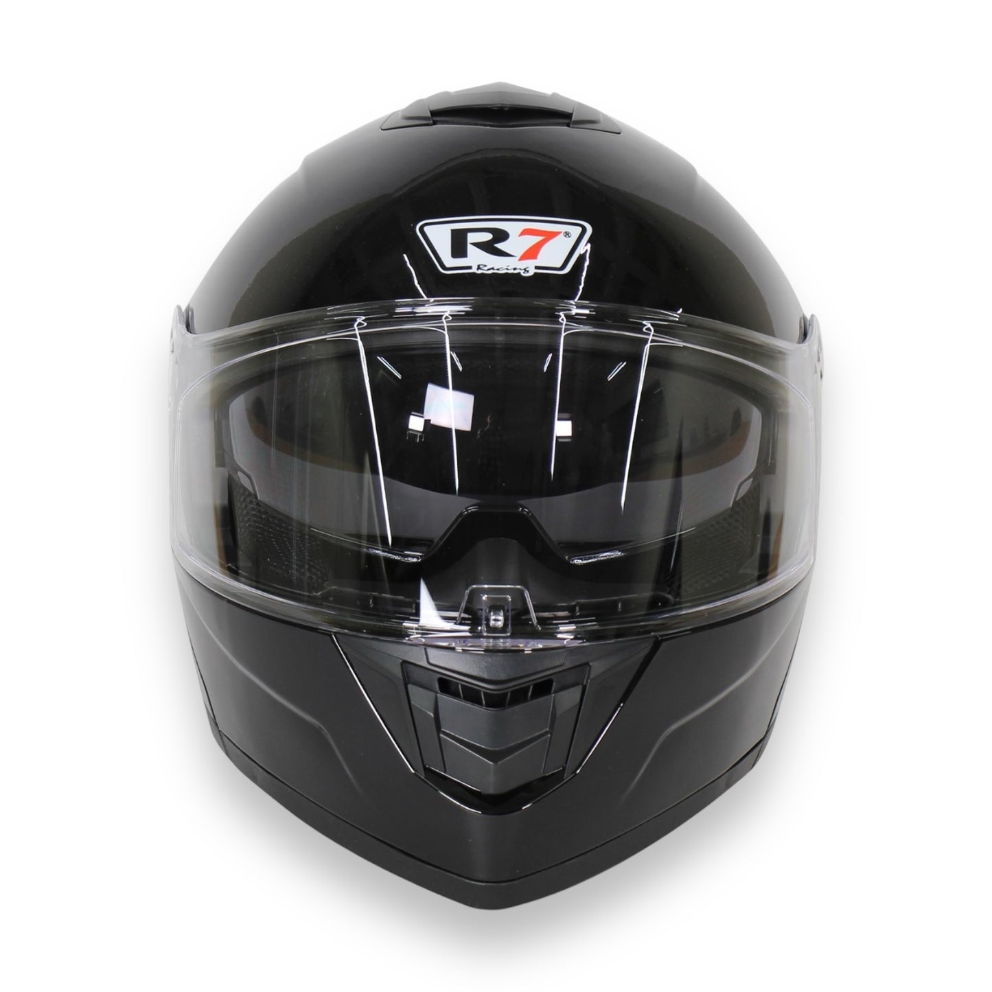 Casco abatible R7 Alfa negro brillante