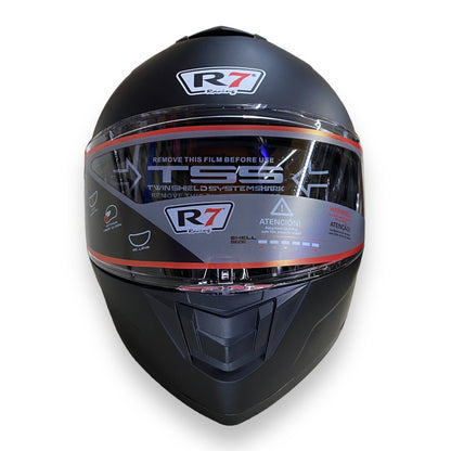 Casco abatible R7 Alfa negro mate