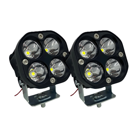 Par de faros auxiliares cuadrados 4x40w