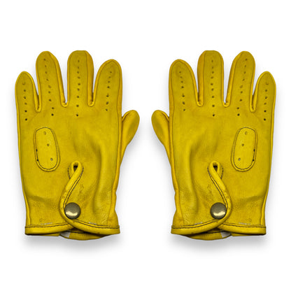 Guantes vintage de piel Mustard