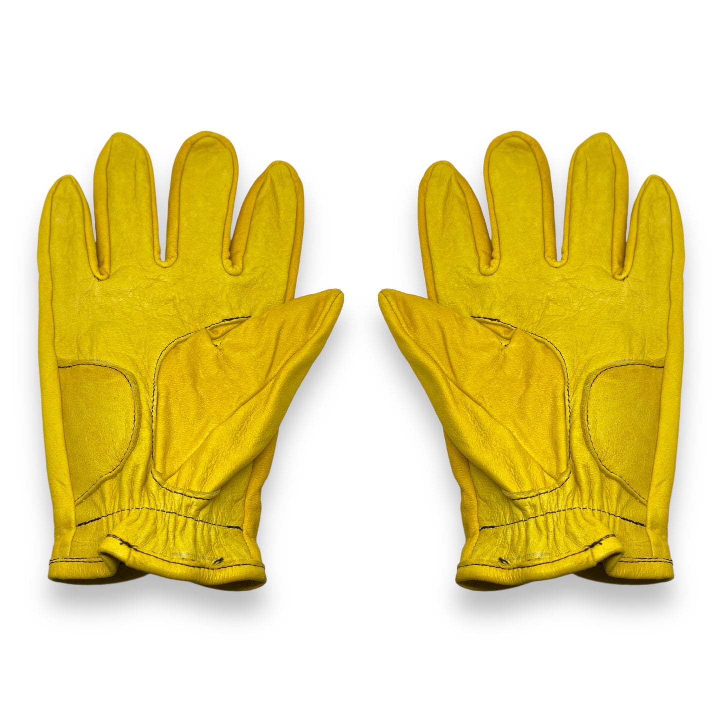 Guantes vintage de piel Mustard