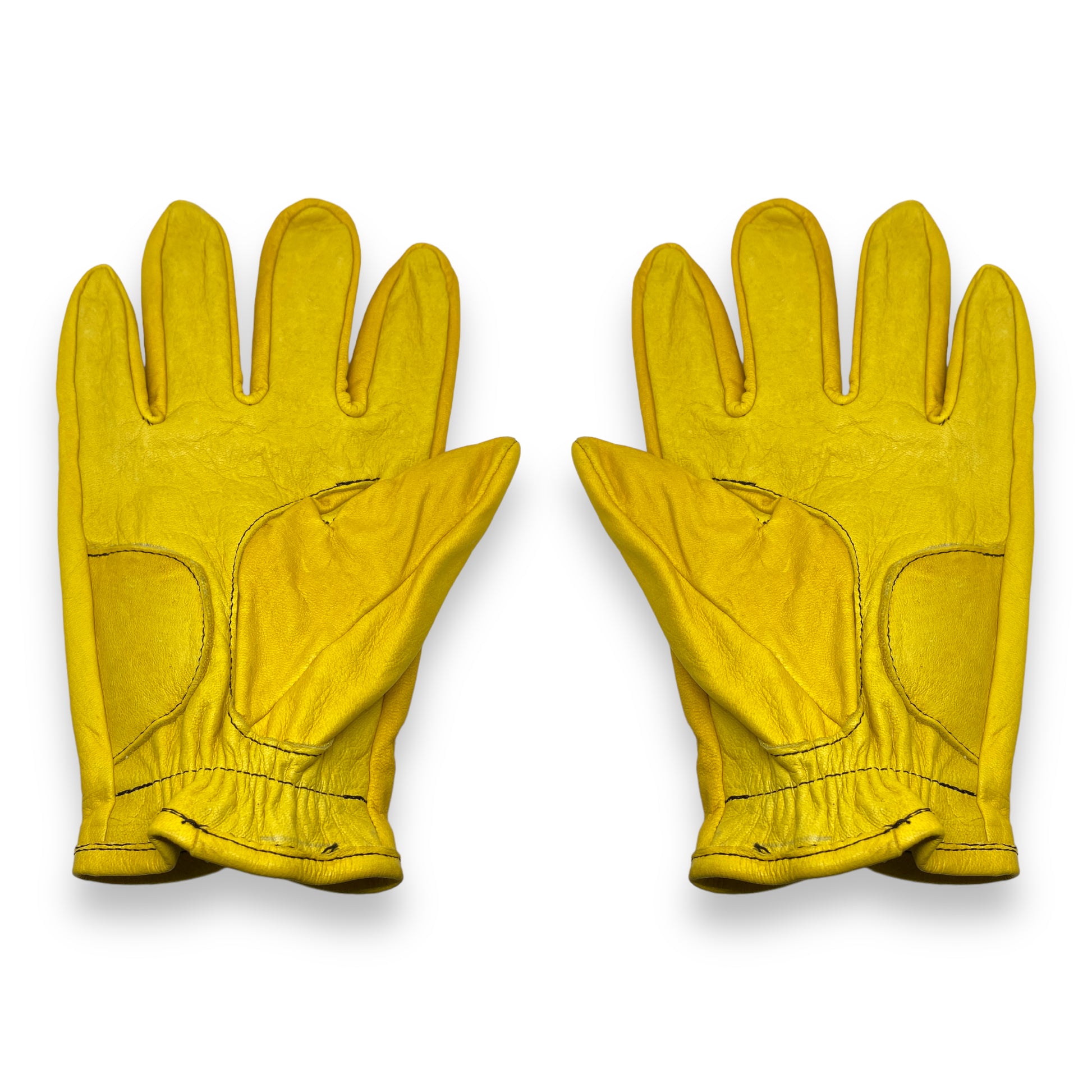 Guantes vintage de piel Mustard