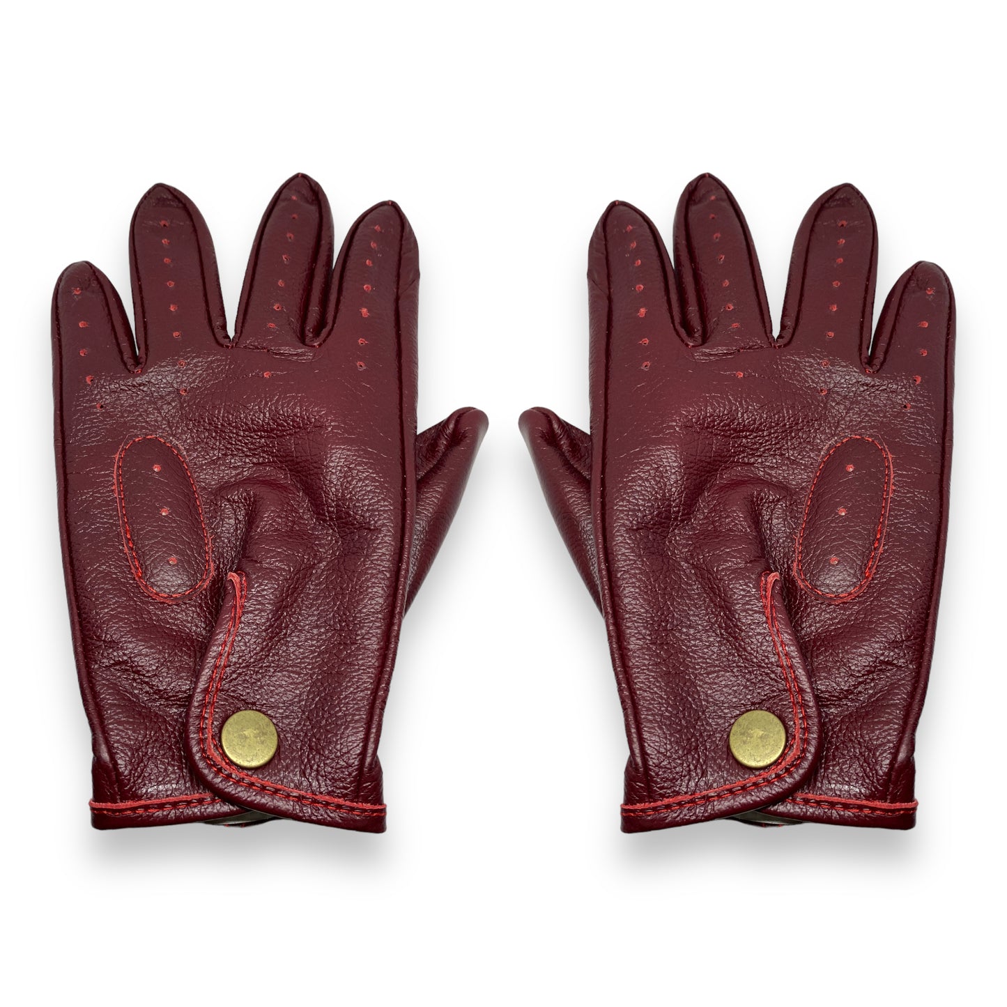 Guantes vintage de piel Cherry Red