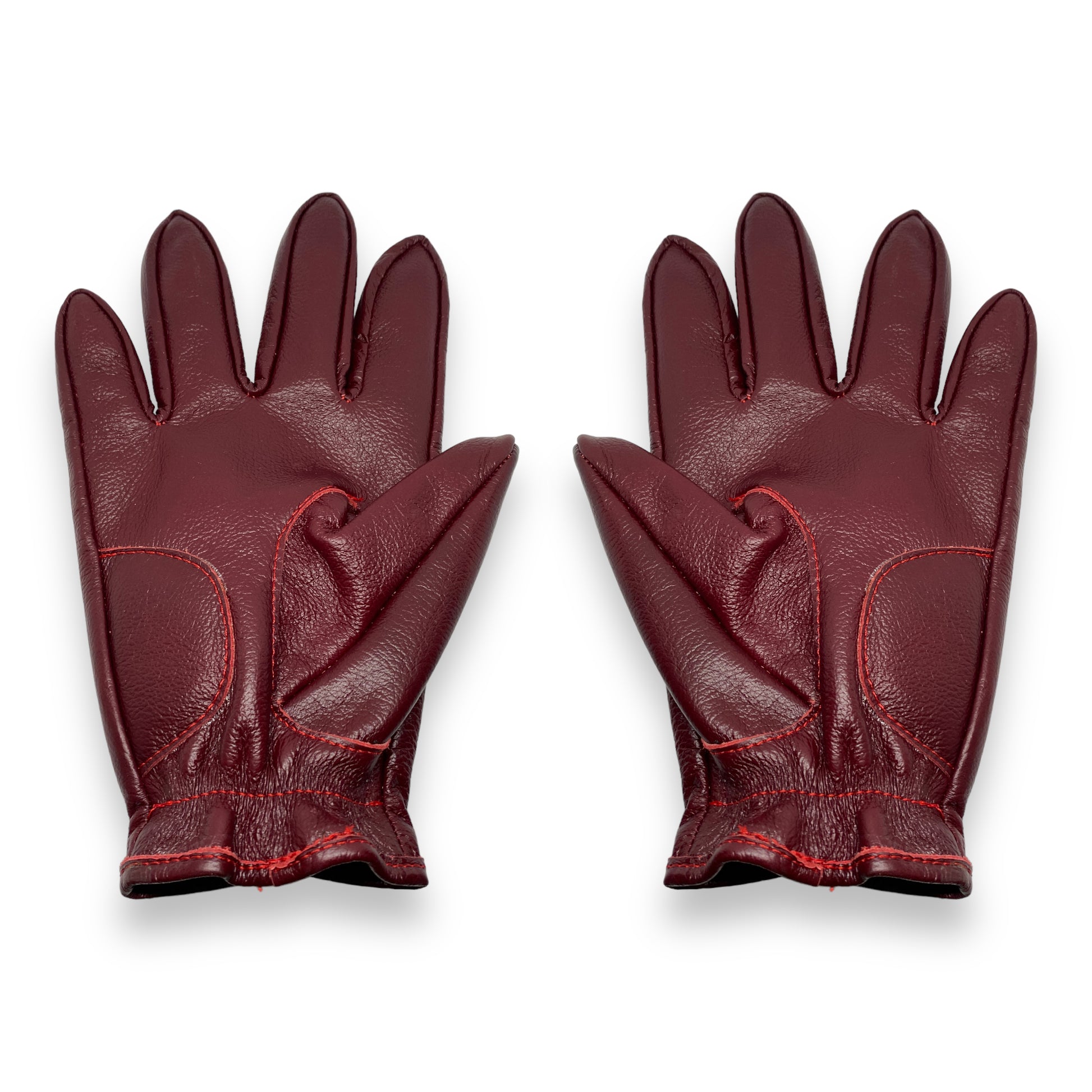 Guantes vintage de piel Cherry Red