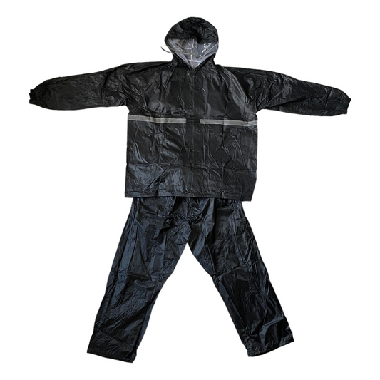 Impermeable negro con reflejante M2