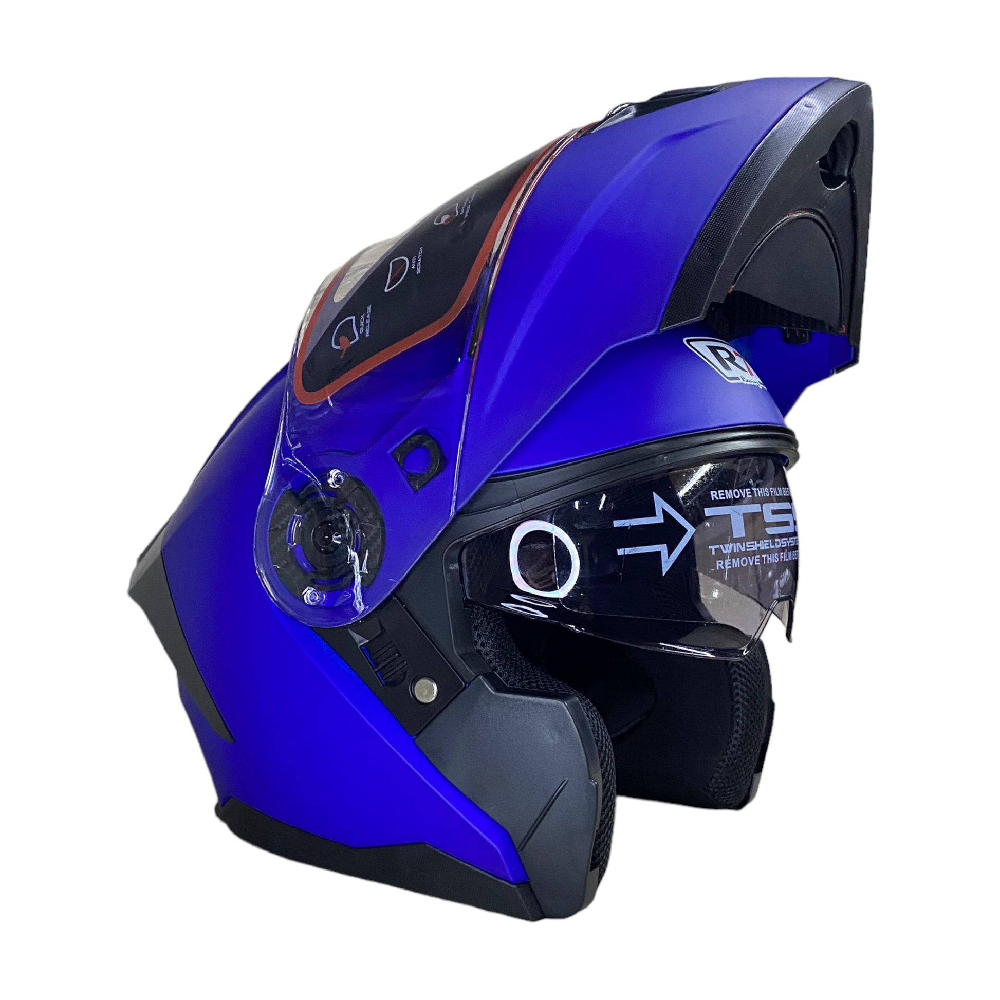 Casco abatible R7 Alfa Azul mate