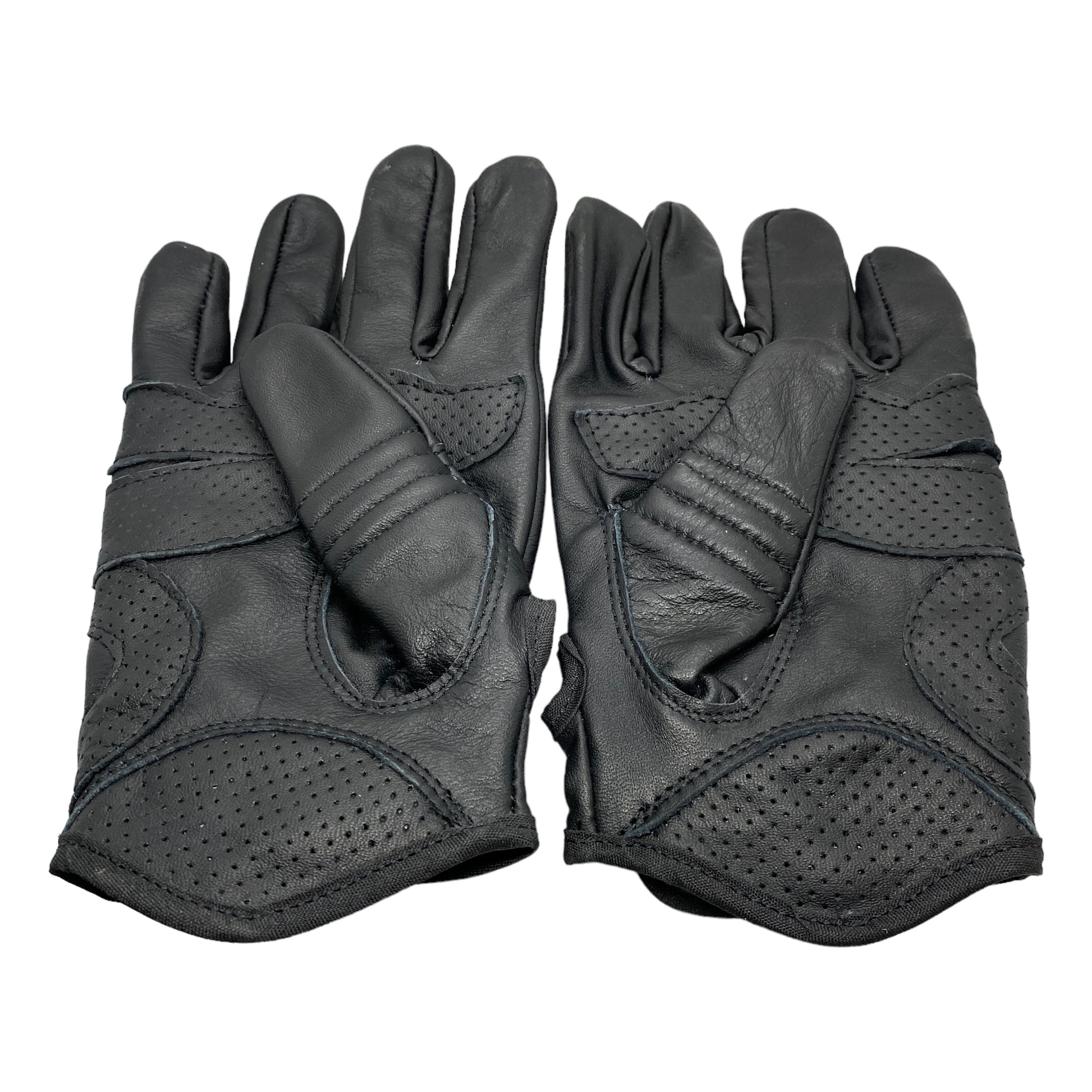 Guantes de piel negros con protección suave