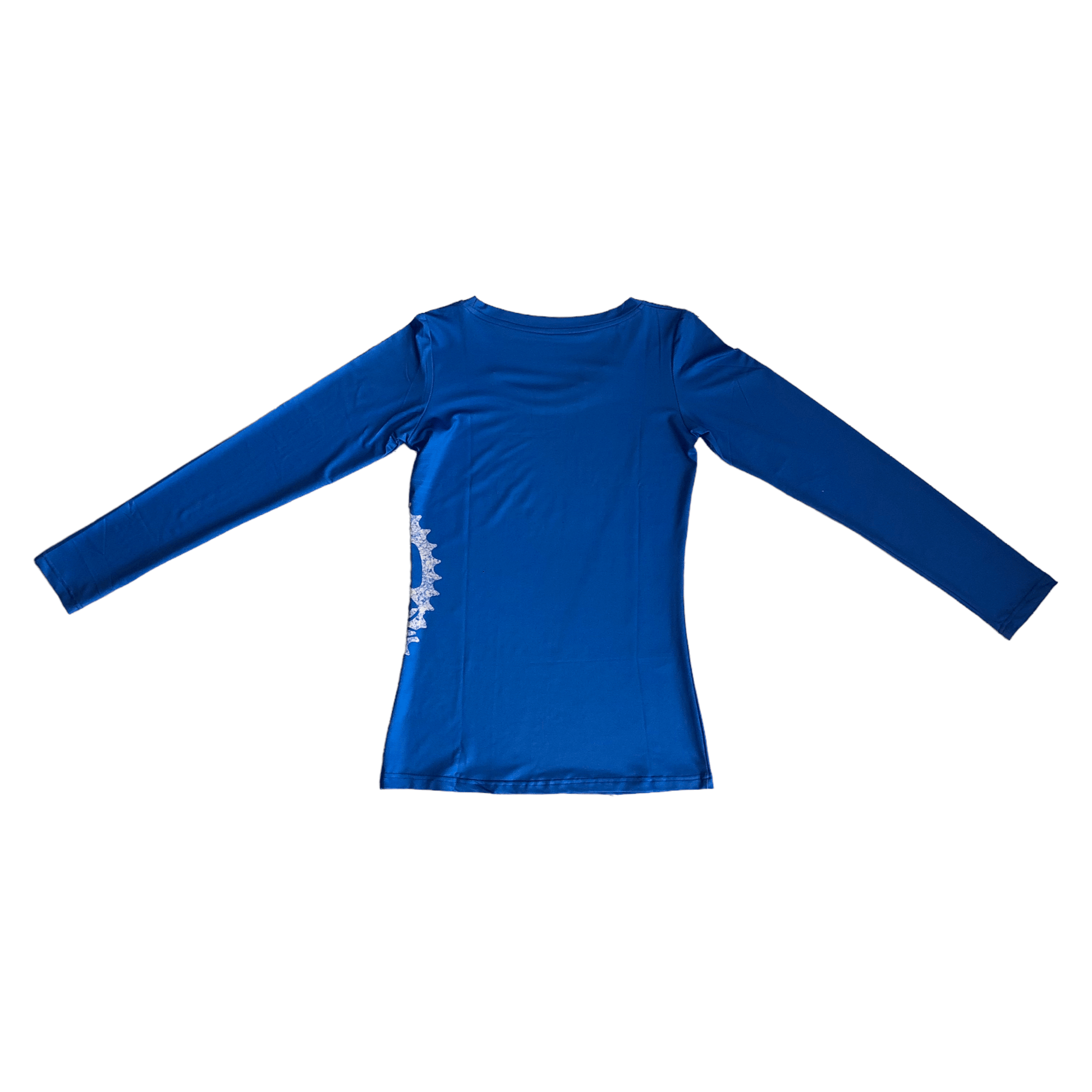 Blusa azul de manga larga Foxy