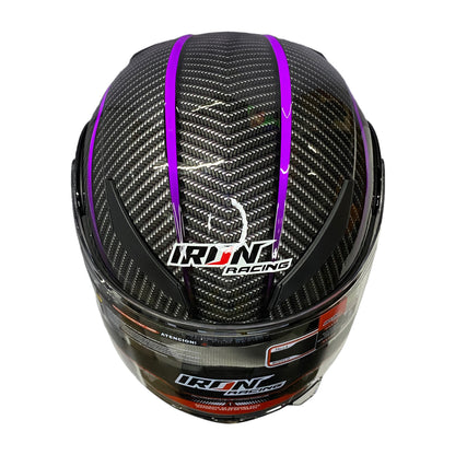 Casco abatible Iron Racing IR-212 Dark Phoenix Fibra carbón violeta