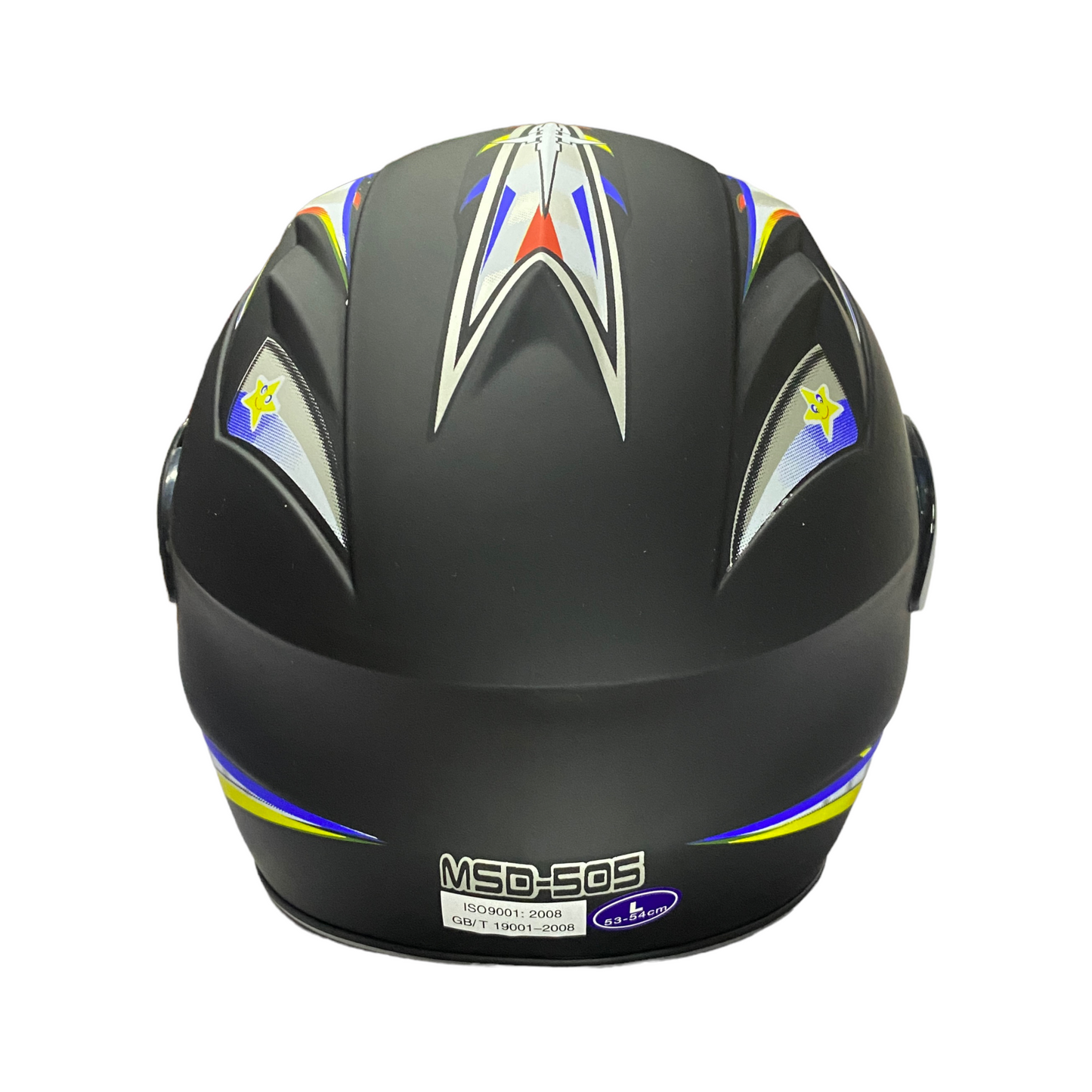 Casco negro mate 3/4 para niño MSD-505