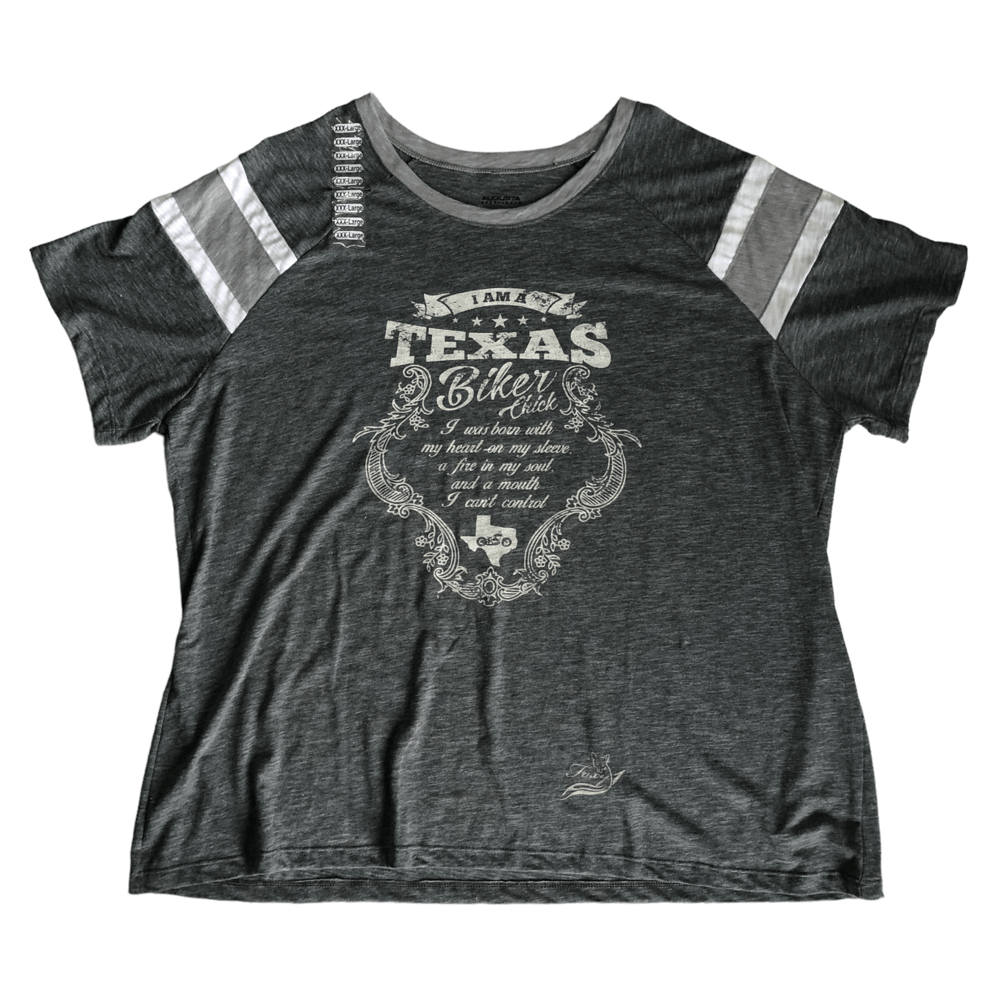 Blusa gris manga corta Foxy