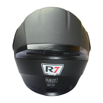 Casco abatible R7 unacarred Solid negro mate