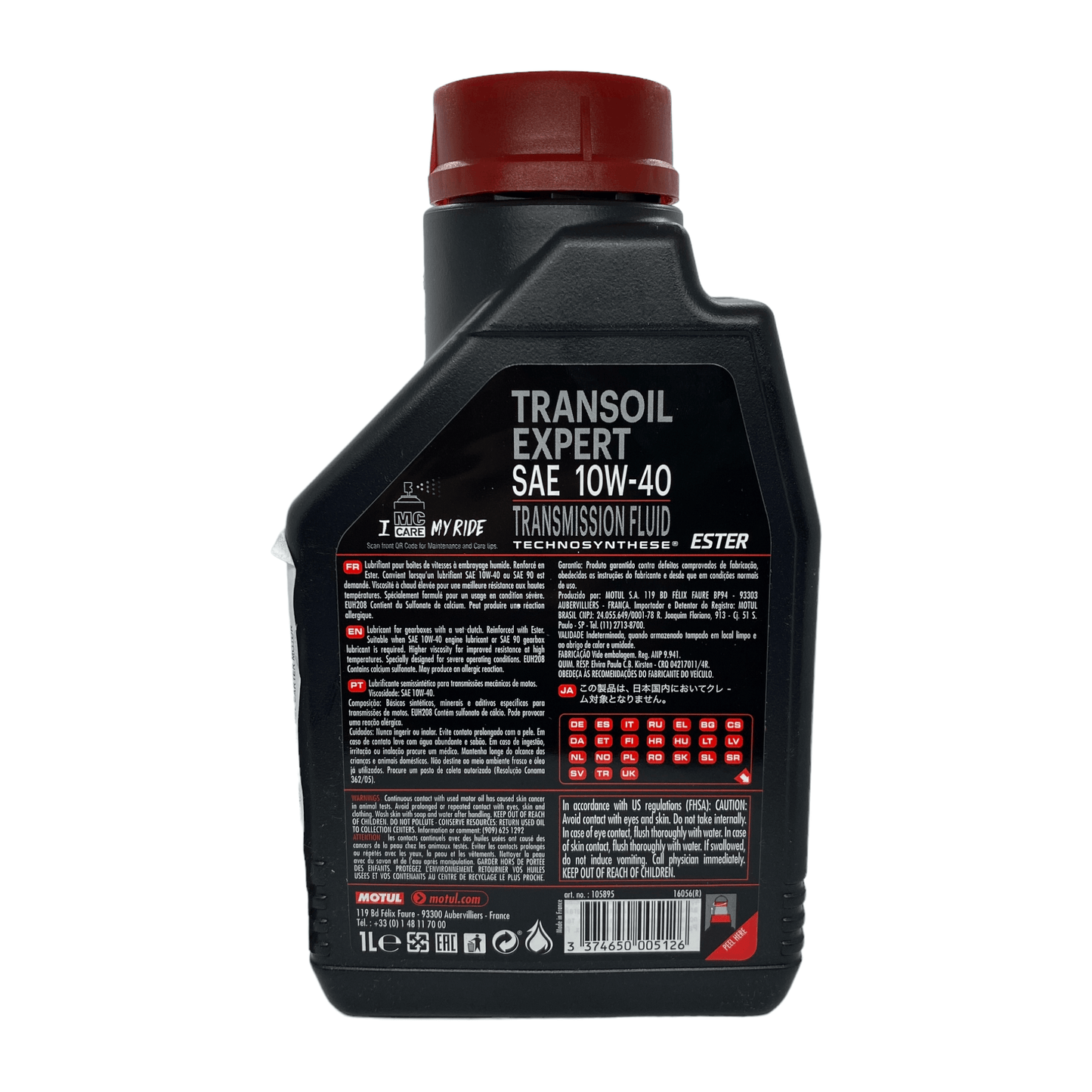 Aceite de transmisión semi-sintético motul Transoil Expert 10w40