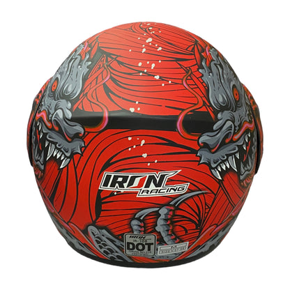 Casco abatible Iron Racing Rojo IR-108 Dragon mate