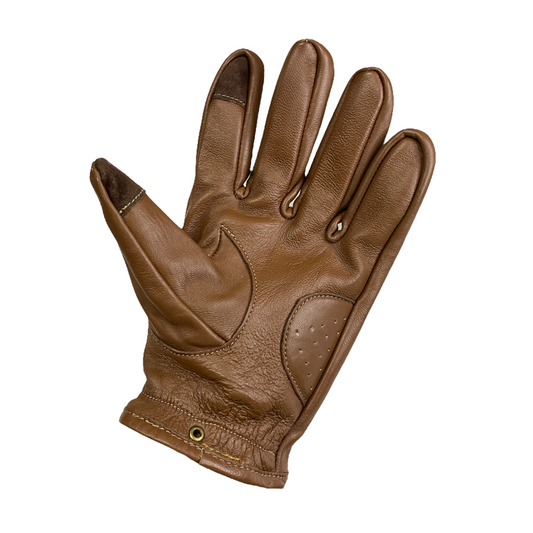 Guantes de piel café c/touch