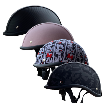 Casco chopper tipo c scara de nuez