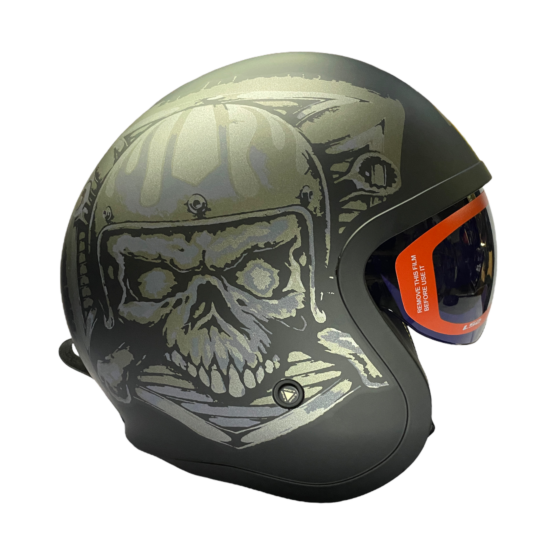 Ls2 spitfire skull rider hot sale helmet