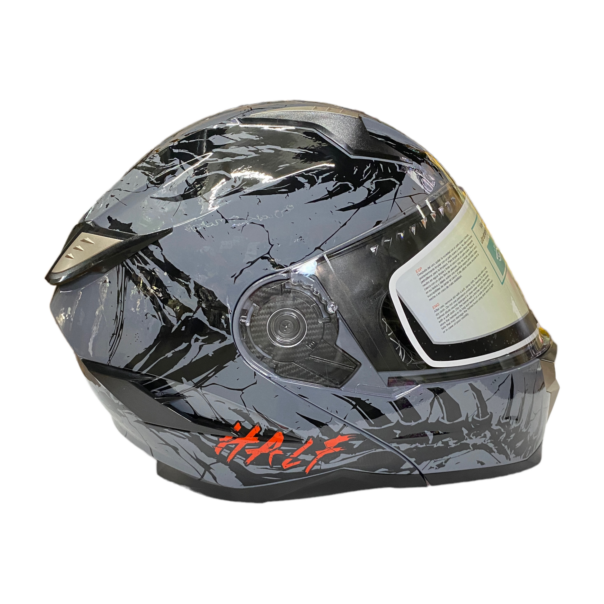 Casco half online abatible