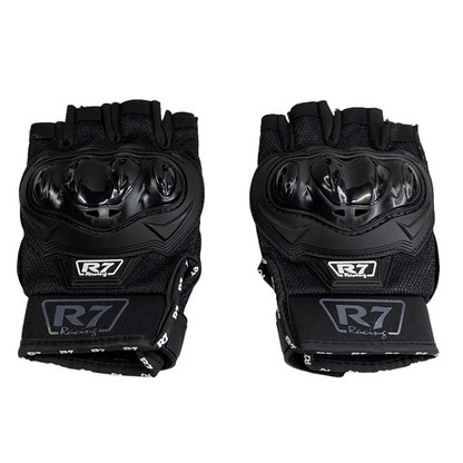 Guantes cortos negro R7 c/protección.