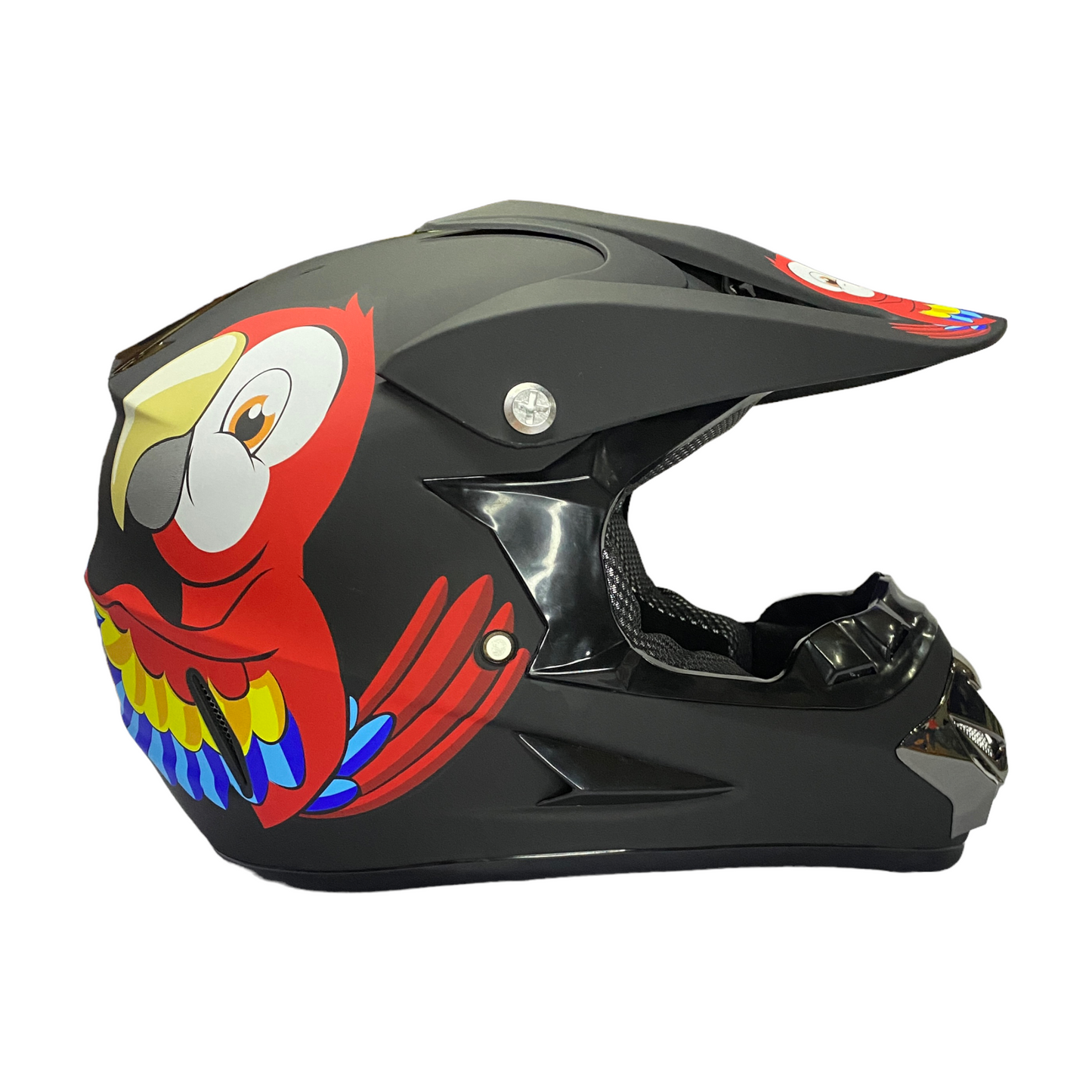 Casco cross Kids Iron Racing IR 850 Loro negro mate