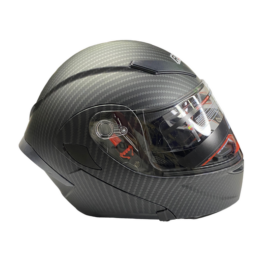 Casco abatible Iron Racing IR-121 Dark Phoenix fibra carbon