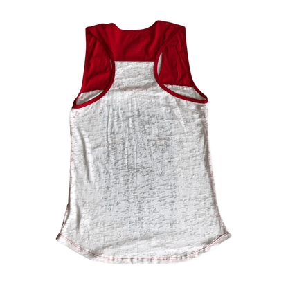 Blusa de tirantes roja/blanco Foxy