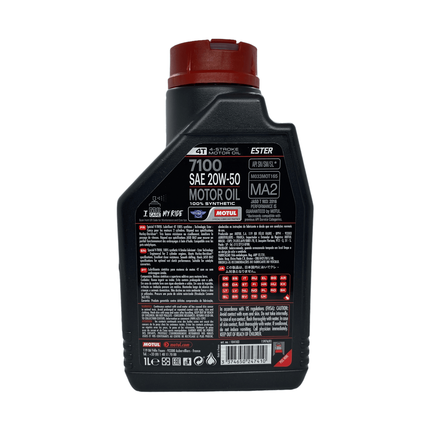 ACEITE MOTUL 7100 4T 10W40 4L Lubricantes Lubricantes Lubricante 4T