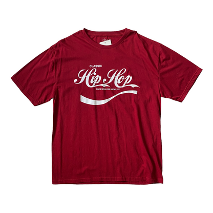 Playera roja de manga corta Hip-Hop