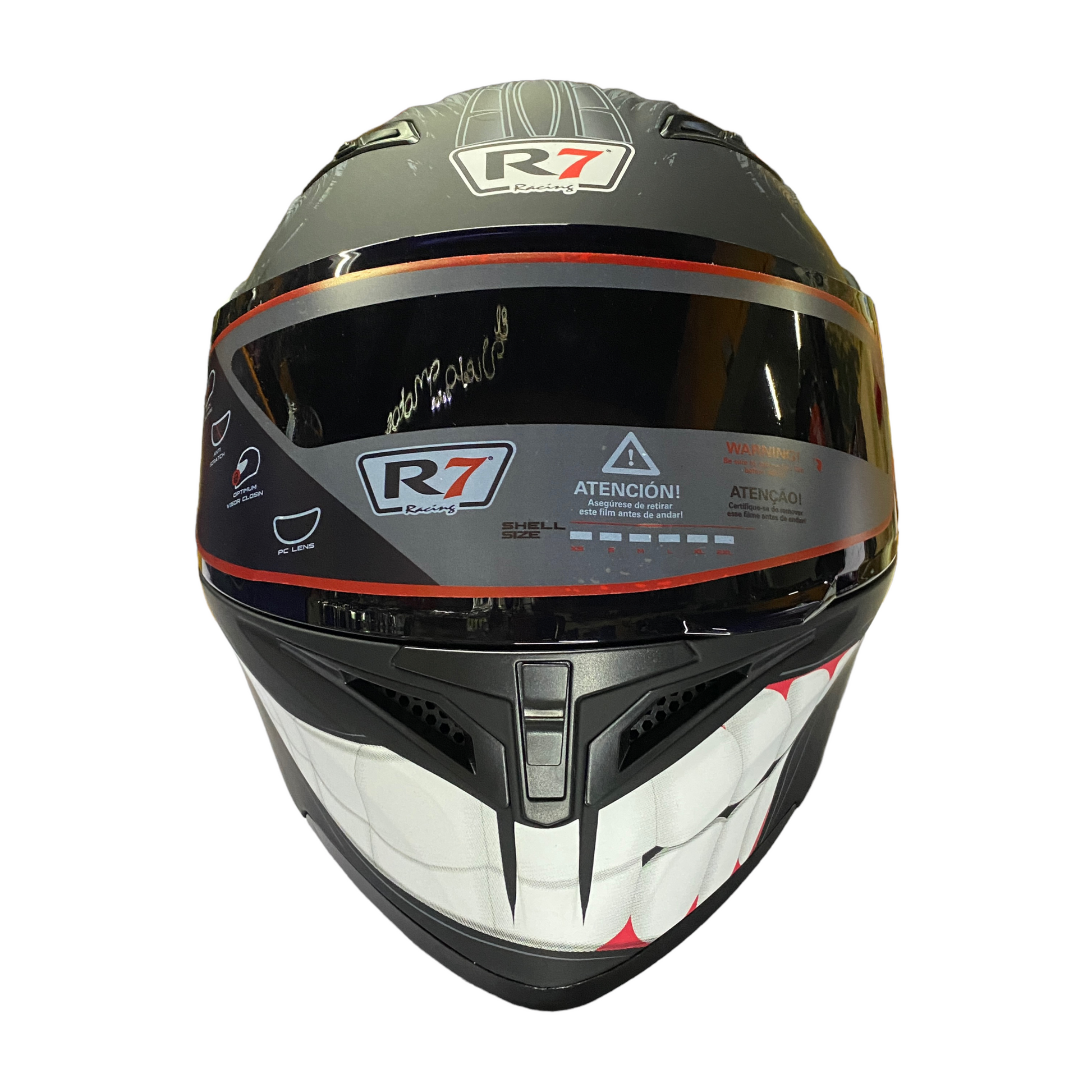 Casco abatible R7 unacarred sonrics mate