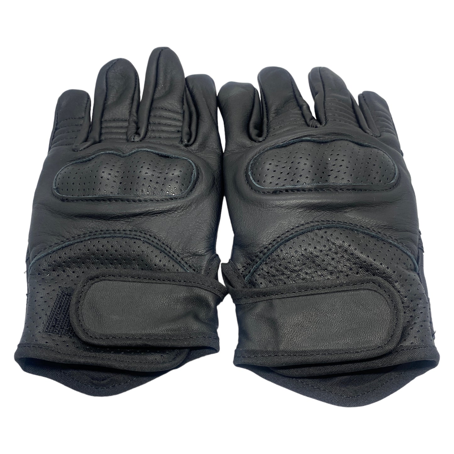 Guantes de piel negros con protección suave