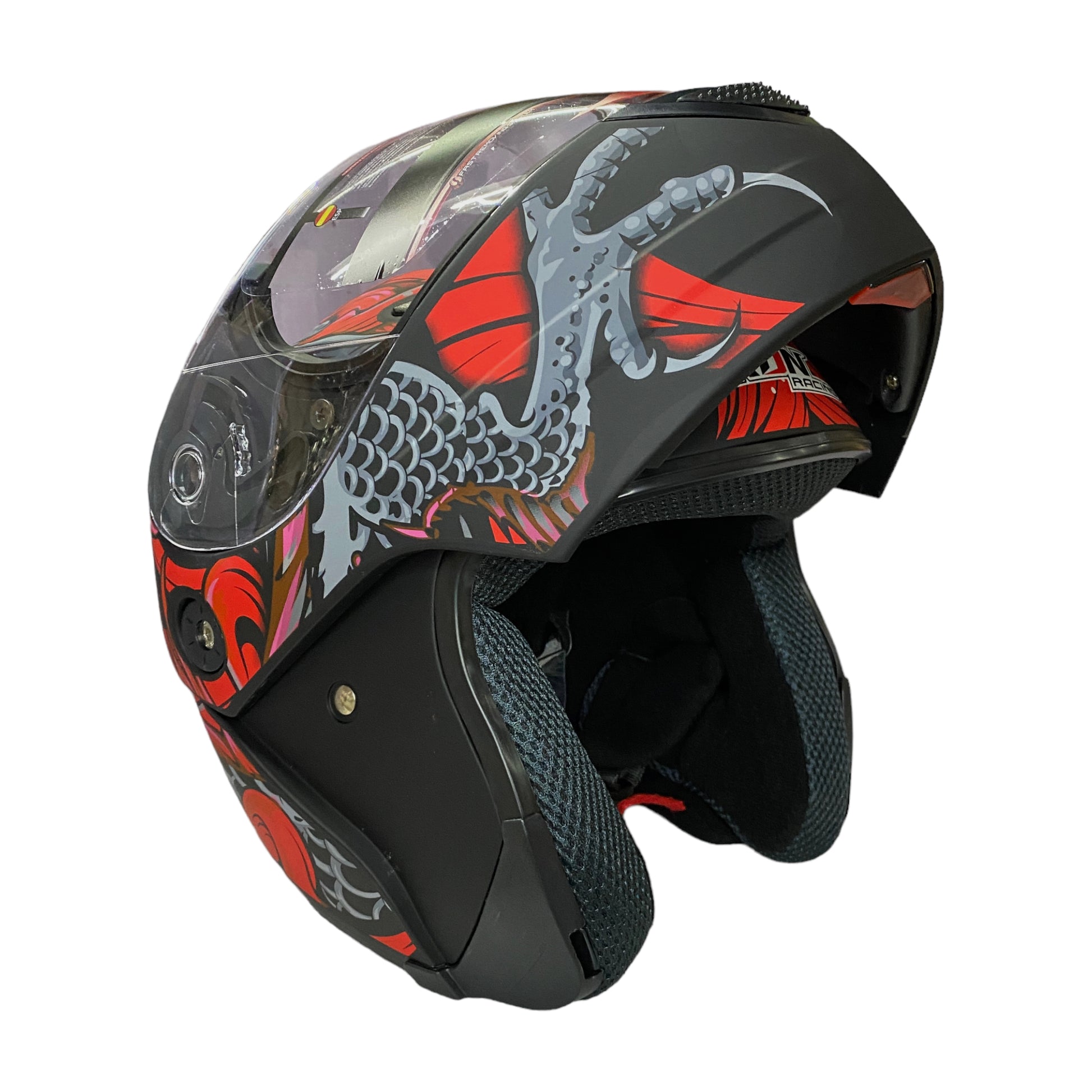 Casco abatible Iron Racing Rojo IR-108 Dragon mate