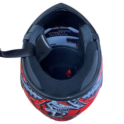 Casco abatible Iron Racing Rojo IR-108