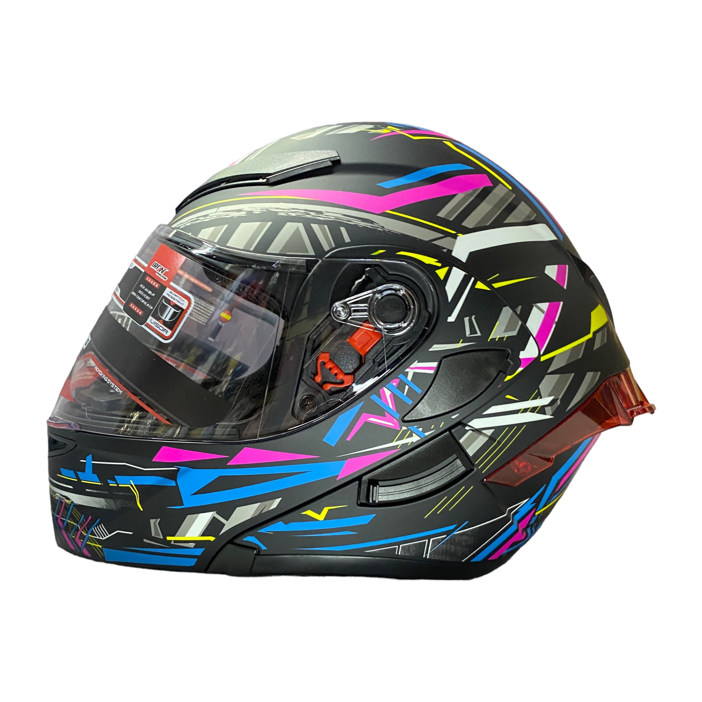 Casco iron racing abatible sale