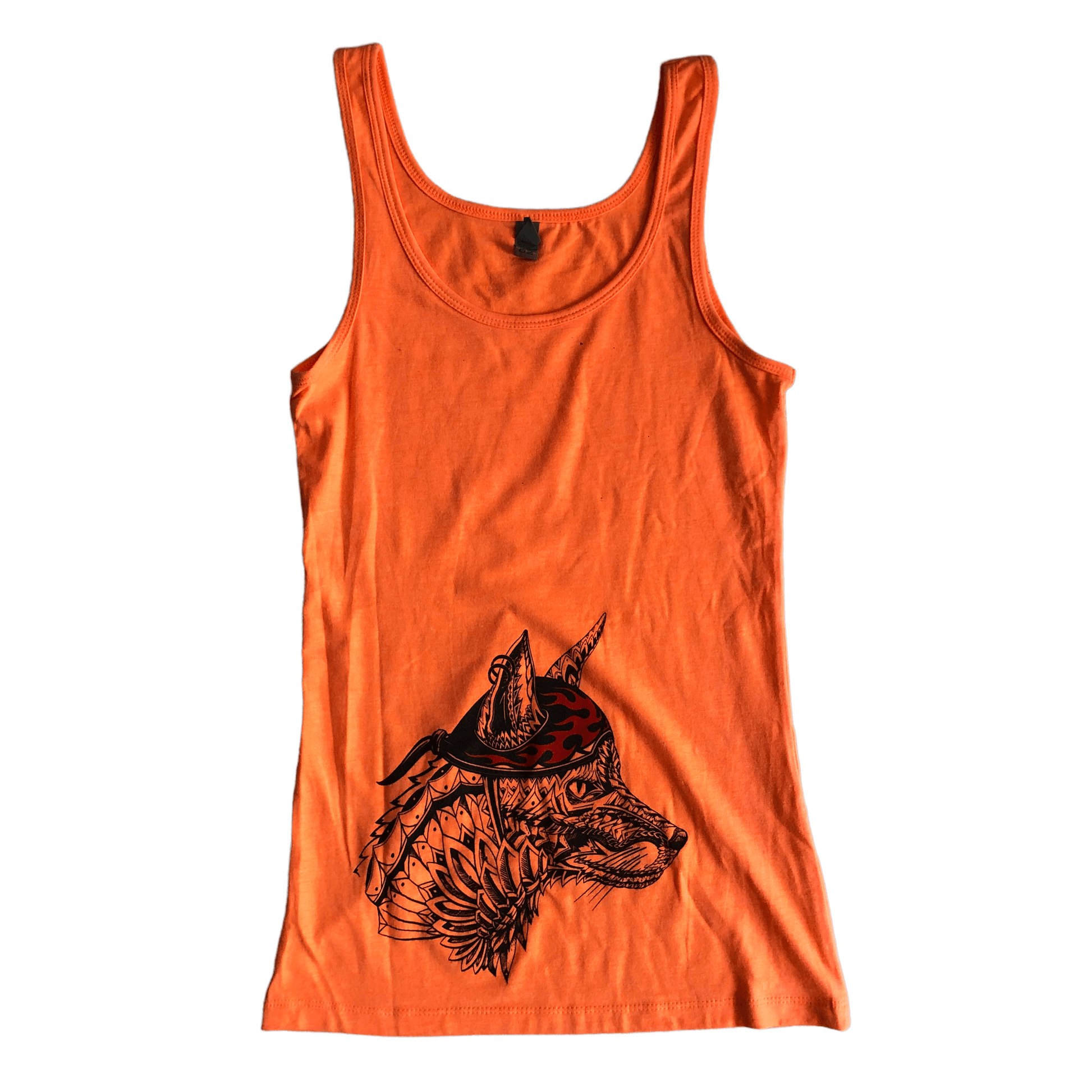 Blusa de tirantes naranja brillante Foxy