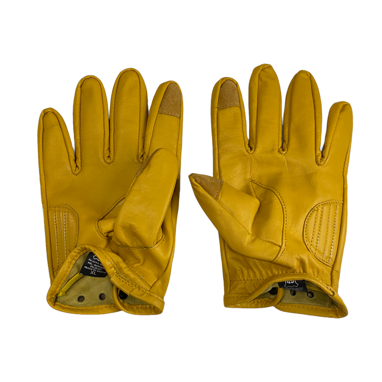 Guantes de piel amarillos c/tocuh